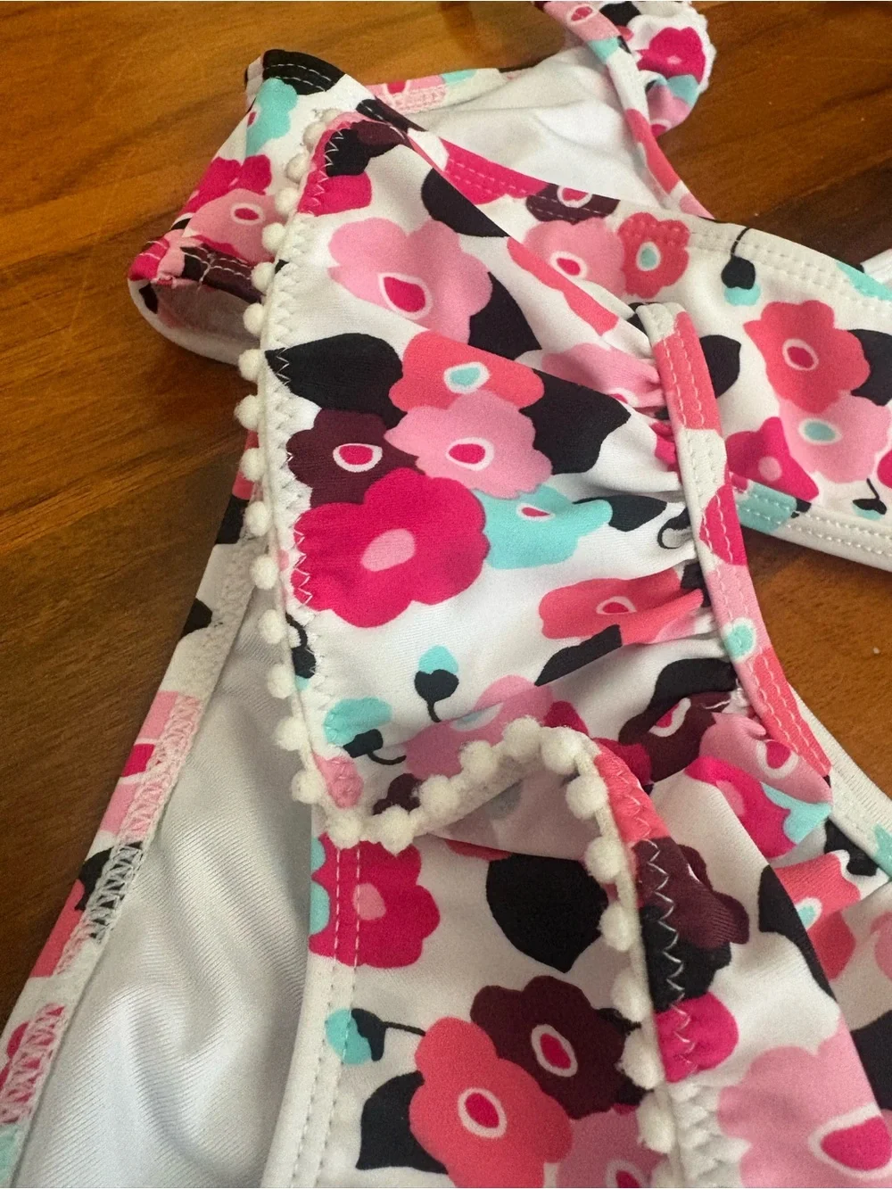 Kate Spade Pink Multi Floral Girls Two-Piece Swim Set